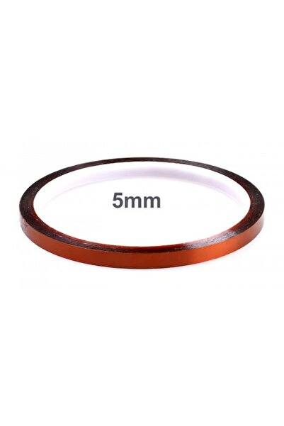 EmAyCenter Isıya Dayanıklı Poliimid Bant 5mm x 30 Metre Devre Maskeleme Bandı
