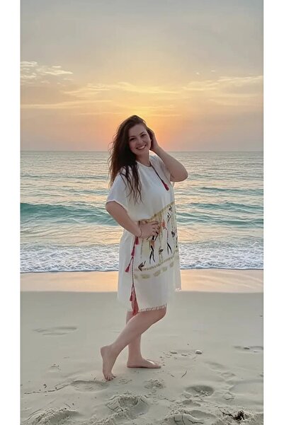 ELİTE NOVA SHOPPİNG Cotton Bohemian Patterned Muslin Cotton Pareo Beach Dress...