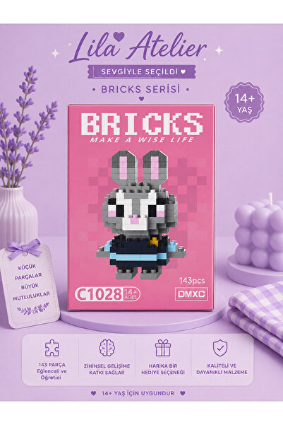 Yapı Blokları Tavşan Figürü 143 Parça – C1028