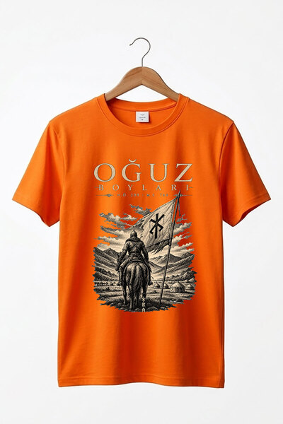The Baski Oğuz Boys Göktürk Motifed Historical Turkish Warrior Printed 100% C...