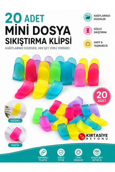 Beifa Yeni Nesil Mini Plastik Klipsler 20Lİ (1PAKET)