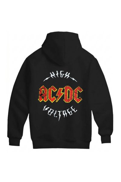 SVART WEAR AC/DC Щампован унисекс овърсайз суитшърт от 100% памук