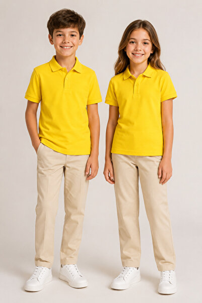 Soweto Children's Unisex 2-Pack Polo Collar Short Sleeve School T-Shirt 100% ...