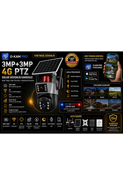 O-KAM PRO O-KAM 4G GÜNEŞ ENERJİLİ OKAM-8215 PTZ KAMERA
