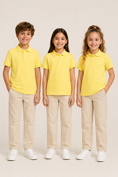 Soweto Children's Unisex 3-Piece Polo Collar Short Sleeve School T-Shirt 100%...