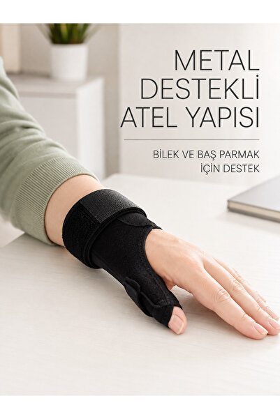 FTA TİCARET De Quervain El Bilekliği Metal Splint with Thumb and Wrist Support