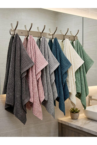 MY MÜRDÜM Cotton Series 50X90 6-Piece 100% Cotton Towel Set |   Dowry Towel Set
