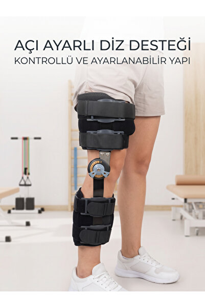 FTA TİCARET Short Angle Adjustable Knee Brace Hinged Orthopedic Knee Support ...