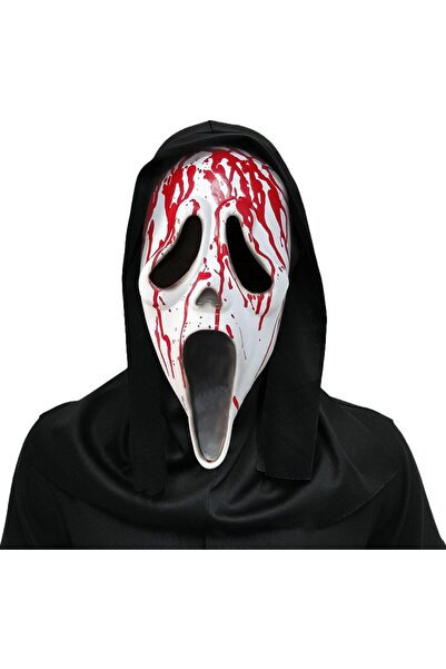 OtherMax Masca înfricoșătoare Scream, glugă de Halloween, costum din latex ne...
