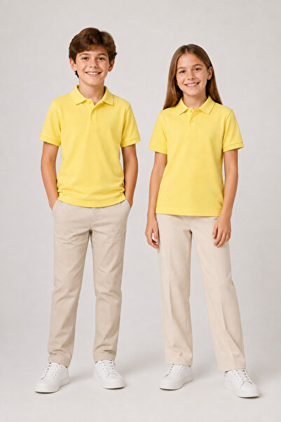 Soweto Children's Unisex 2-Pack Polo Collar Short Sleeve School T-Shirt 100% ...