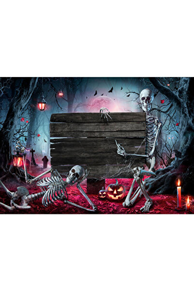 VIODESIGN Fototapet abstract ,autoadeziv, Halloween Scheleti, multicolor,120x...