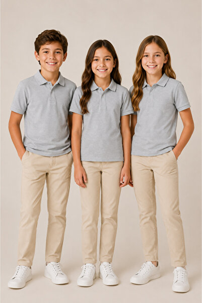 Soweto Children's Unisex 3-Piece Polo Collar Short Sleeve School T-Shirt 100%...