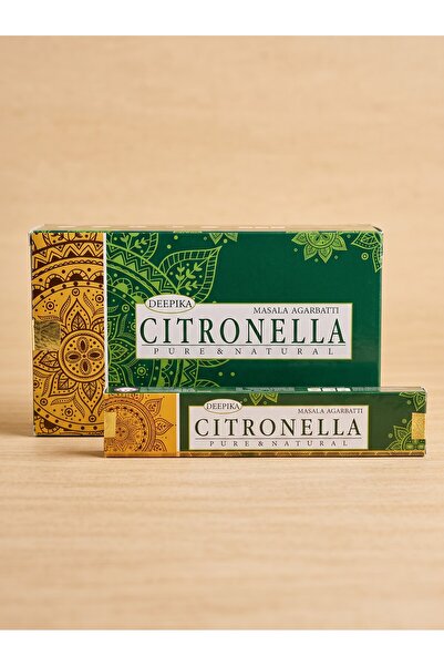 Deepika Masala Citronella Çubuk Tütsü - Doğal Sivrisinek Ve Haşere Kovucu Limon Otu Aromalı Tütsü
