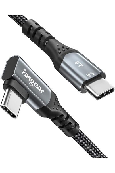 GENERAL كيبل USB C الى USB C من فاسجير 100 واط 5 امبير بي دي، سلك شحن سريع (6...