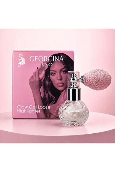 mazhar Georgina Beyaz & Silver Glitter Toz Sprey , Yüz Ve Vücut Simi Işıltlı