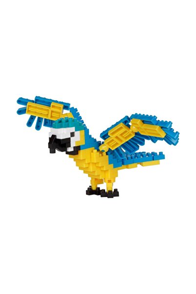 BANDAI Nanoblock : Animal – Blue and yellow parrot Building Block Figure (NBC...