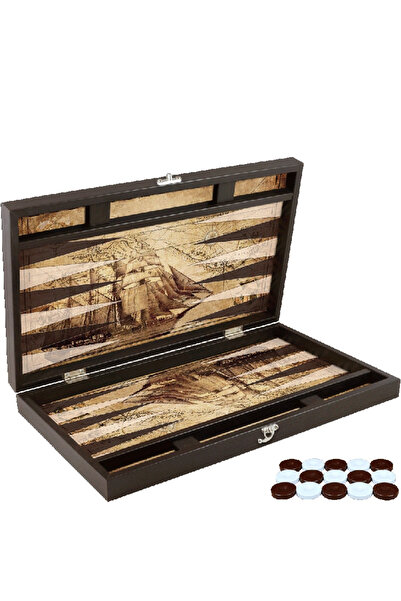 MEKs Trendy pirate ship design backgammon