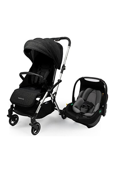 Kanz Marcus Kolay Katlanabilen Kabin Travel Sistem Bebek Arabası Raisin Black