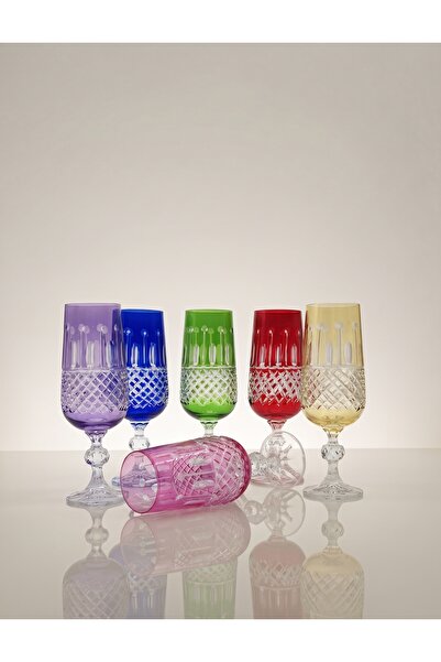 AKDEN STORE Crystal Flute Coffee Side Glass - Champagne Glass 180Cc