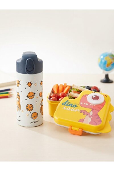 Lider MAGNESİA 2Lİ OKUL BAŞLANGIÇ SETİ PASLANMAZ ÇELİK 500ML MATARA+3 BÖLMELİ PASLANMAZ ÇELİK 2 KATLI BESLENME KABI UZAY FİGÜRLÜ