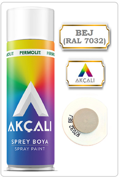 Akçalı SPREY BOYA (BEJ-RAL 7032) 400 ml -AHŞAP,PLASTİK,METAL BOYAMA