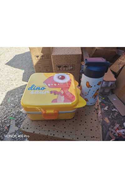 Lider MAGNESİA 2Lİ OKUL BAŞLANGIÇ SETİ PASLANMAZ ÇELİK 500ML MATARA+3 BÖLMELİ PASLANMAZ ÇELİK 2 KATLI BESLENME KABI UZAY FİGÜRLÜ