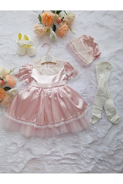 Pugi Baby Princess Dress Set of 4 Baby Girl Cotton Lined Babyshower-Birthday-...