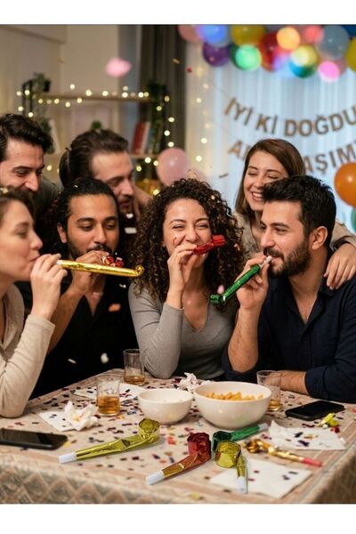 KdrElektronik Yılbaşı Uzayan Düdük Kaynana Dili Rengarenk Parti ve Doğum Günü...