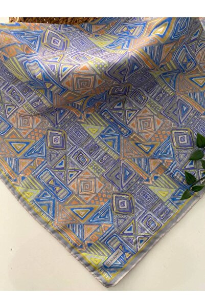 Silk Home وشاح من القطن الناعم بنمط الهيروغليفية