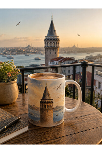 Tomris Hatun İstanbul Temalı, Çift Taraflı Süblimasyon Baskı Kupa, Hediyelik ...