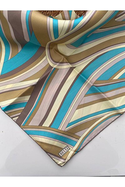 Belli Drawing Pattern Twill Silk Scarf