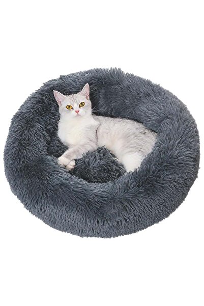 Homify Soft Plush Round Cat Bed, 40x40CM Machine Washable Donut Puppy Beds, W...