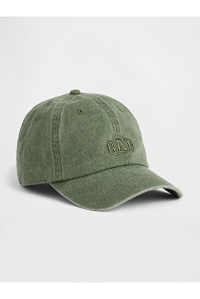 GAP Erkek Haki Washed Logo Beyzbol Şapka