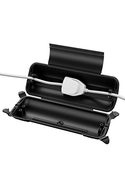 Restmo Outdoor Electrical Box, IP44 for Extension Cords, Medium, Black