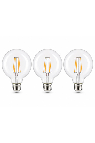 RBR G95 6W Şeffaf Cam Filament LED Ampul – E27 Duy, 3000K Günışığı Sıcak Beya...