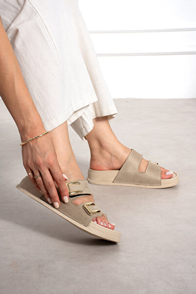 MUFUMA Buckle Detailed Slippers 00278