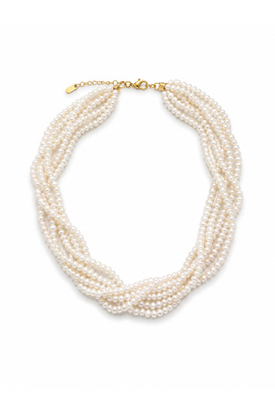 Venus Design Steel 6-Piece Sand Pearl Necklace