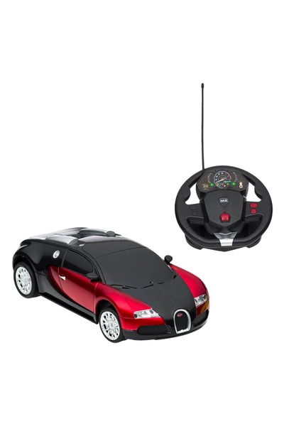 OEM Mașină RC Bugatti Veyron 16.4 Grand Sport Roșie cu volan, scară 1:24 / te...