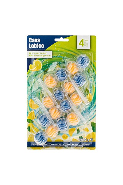 OEM Casa Labico Detergent pentru vasul de toaletă - 4 bucăți, Parfum de lămâie