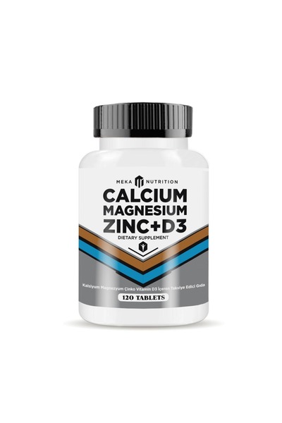 Meka Nutrition Calcium Magnesium Zinc Vitamin D 120 Tablets ( 3 Boxes )