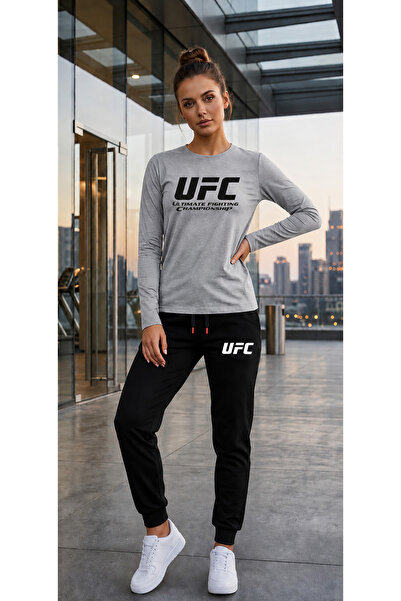 CLOTHES33 Zero Collar Sweat Suit 2-Piece Combination Winter Shardoon Ufc Prin...