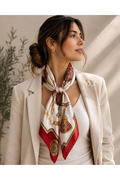 BIJUTERI Modern Patterned 70X70 Women's Scarf