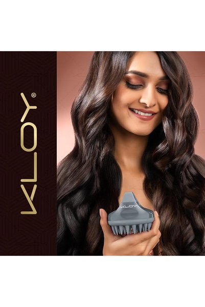 KLOY Hair Scalp Massager Shampoo Brush With Soft Silicone Bristles- Purple