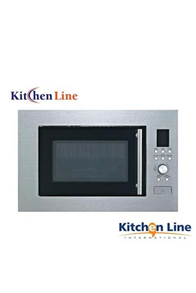 Kitchen Line ميكروويف مدمج سعة 25 لتر من الفولاذ المقاوم للصدأ مع شواية وتحكم...