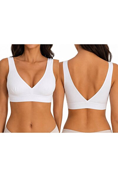BEST BRA LİNGERİE Best Bra Dikişsiz Balensiz V Yaka Sütyen – Lazer Kesim İz Y...
