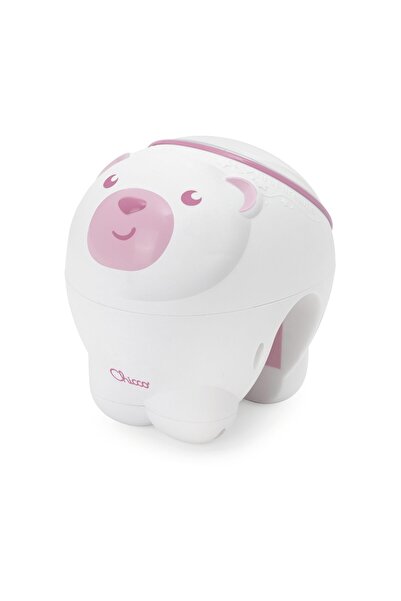 Chicco First Dreams: 2 in 1 Cot and Nightstand Projector – Polar Bear Pink (Y...