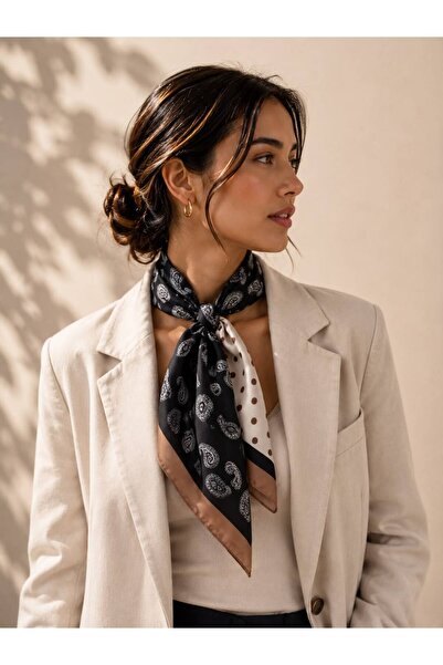 BIJUTERI Modern Patterned 70X70 Women's Scarf