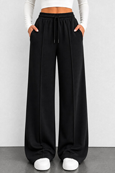 LACKH Sweatpants Black Comfortable Fabric Two Yarn Sweatpants