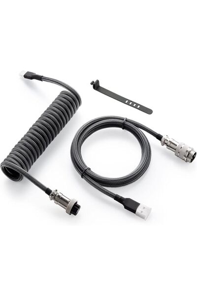 GENERAL كابل USB C ملفوف مخصص من GUNMJO للوحة مفاتيح الألعاب، كابل لوحة مفاتي...
