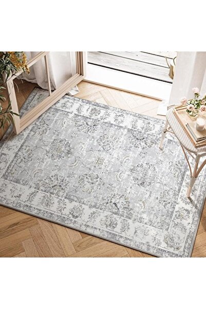 GENERAL Jinshan Floral Design Entrance Doormat 61X91Cm Vintage Style Washable...